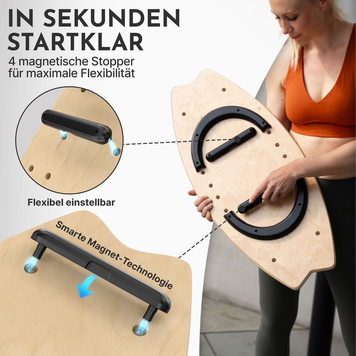 9-in-1 Balance Board aus Birkenholz – (B‑Ware) - - Outlet von NEOLYMP | Fitnessequipment und Sportartikel
