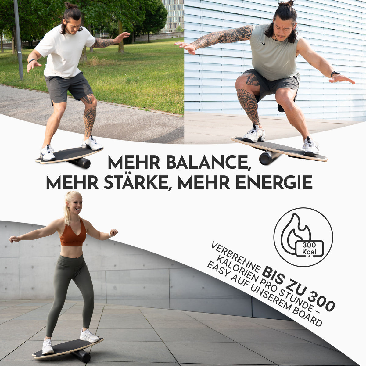 9-in-1 Balance Board aus Birkenholz – (B‑Ware) - - Outlet von NEOLYMP | Fitnessequipment und Sportartikel