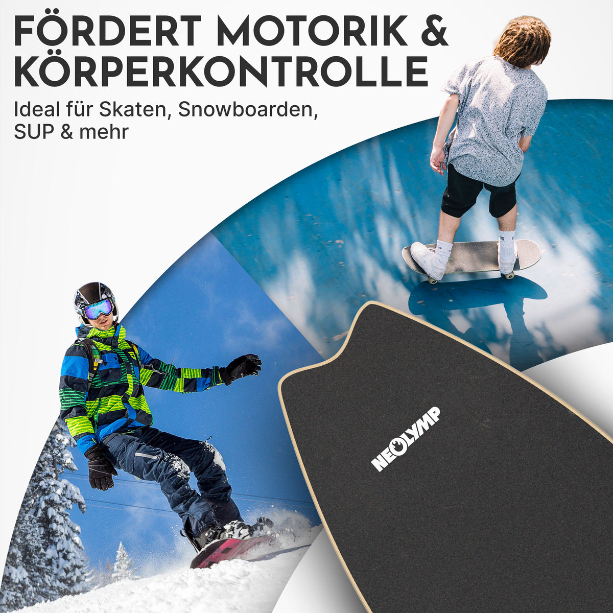 9-in-1 Balance Board aus Birkenholz – (B‑Ware) - - Outlet von NEOLYMP | Fitnessequipment und Sportartikel