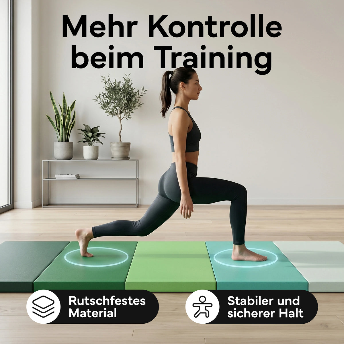 Turnmatte - faltbar mit Tragefunktion – Grün / S (190x80x3 cm) | B-Ware - - Outlet von NEOLYMP | Fitnessequipment und Sportartikel