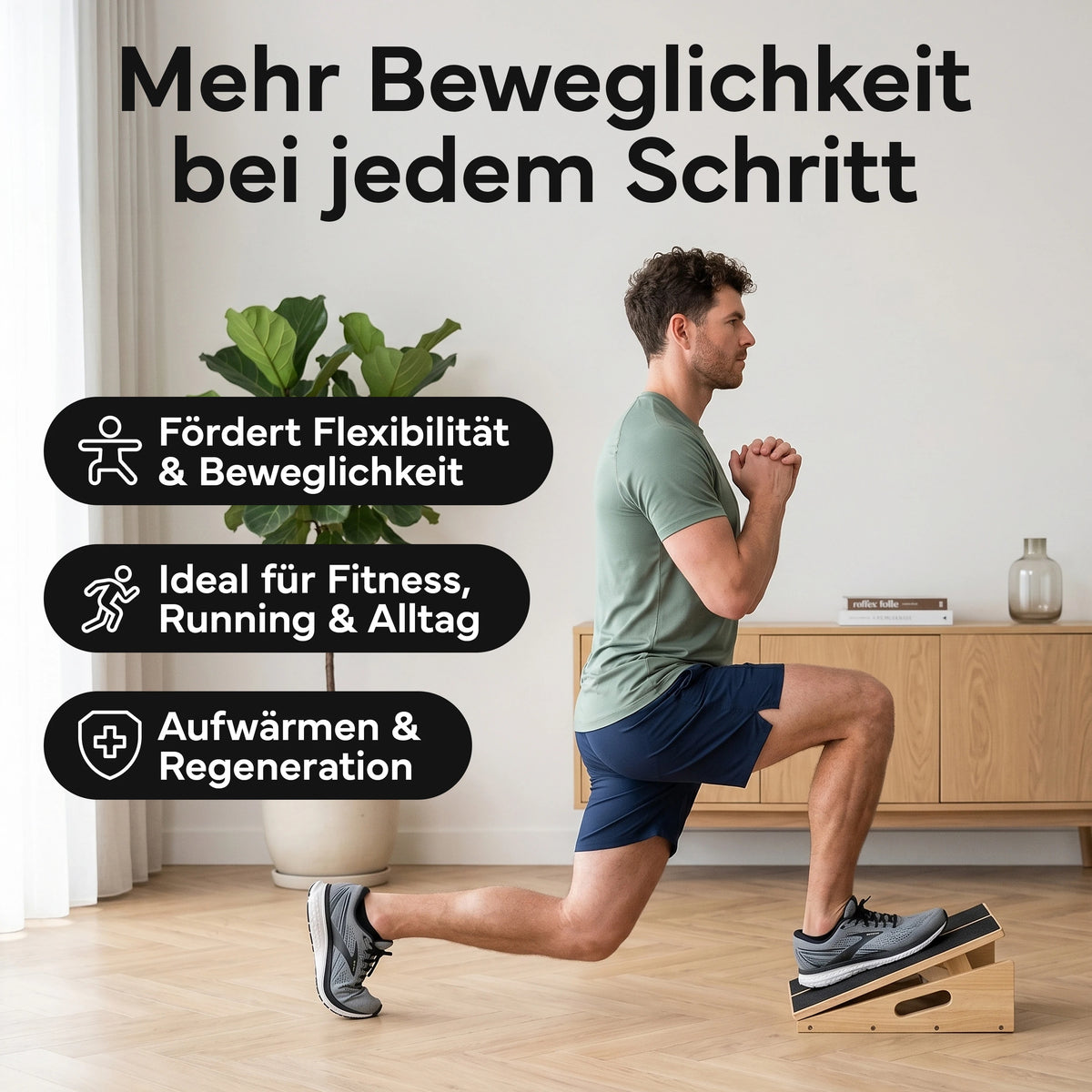Wadendehner Brett - Stretch Board aus Holz | B-Ware - - Outlet von NEOLYMP | Fitnessequipment und Sportartikel