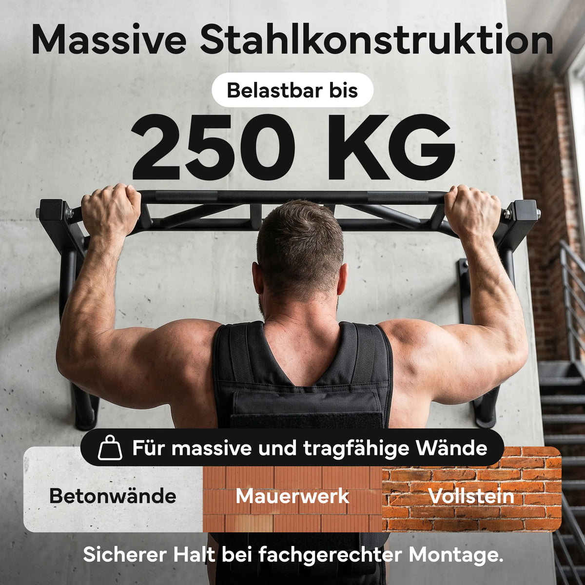 Klimmzugstange Wandmontage - 2-in-1 Klimmzugstation | B-Ware - - Outlet von NEOLYMP | Fitnessequipment und Sportartikel