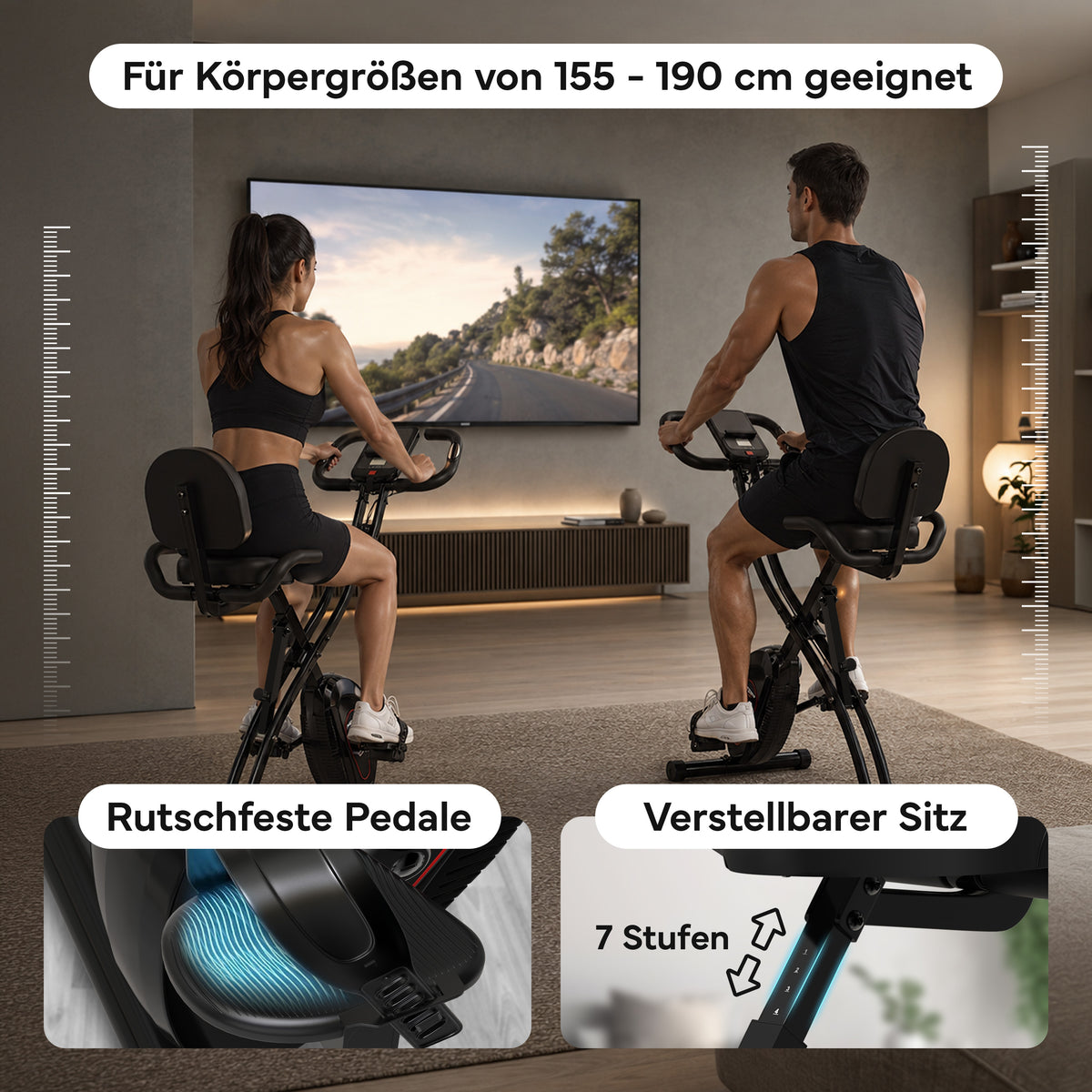 Fitnessbike X-Bike, Heimtrainer mit 8 Widerstandsstufen - - Sportgerät von NEOLYMP | Fitnessequipment und Sportartikel