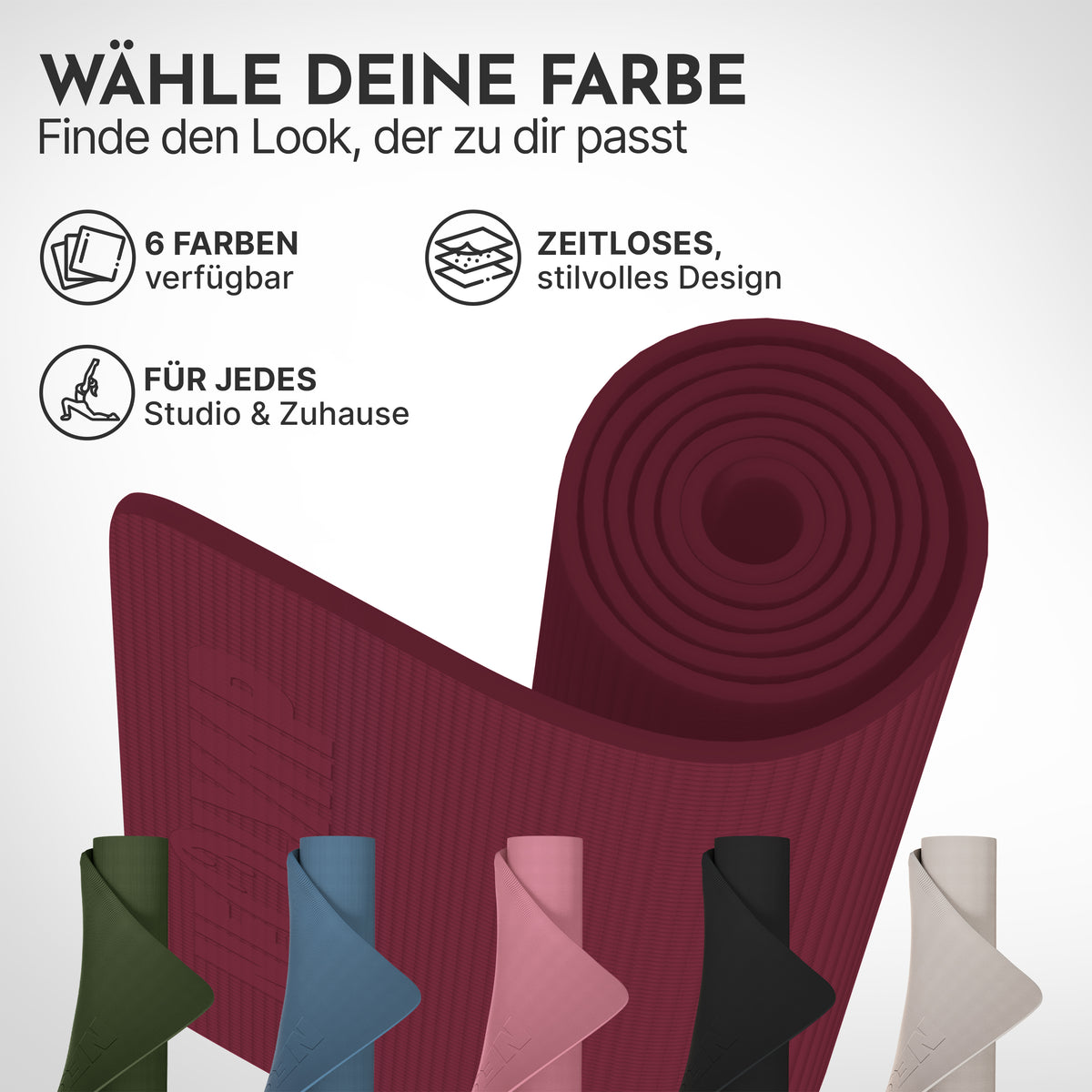 Yogamatte – ideal für Yoga, Pilates & Gymnastik - Aubergine - Yogamatten von NEOLYMP | Fitnessequipment und Sportartikel