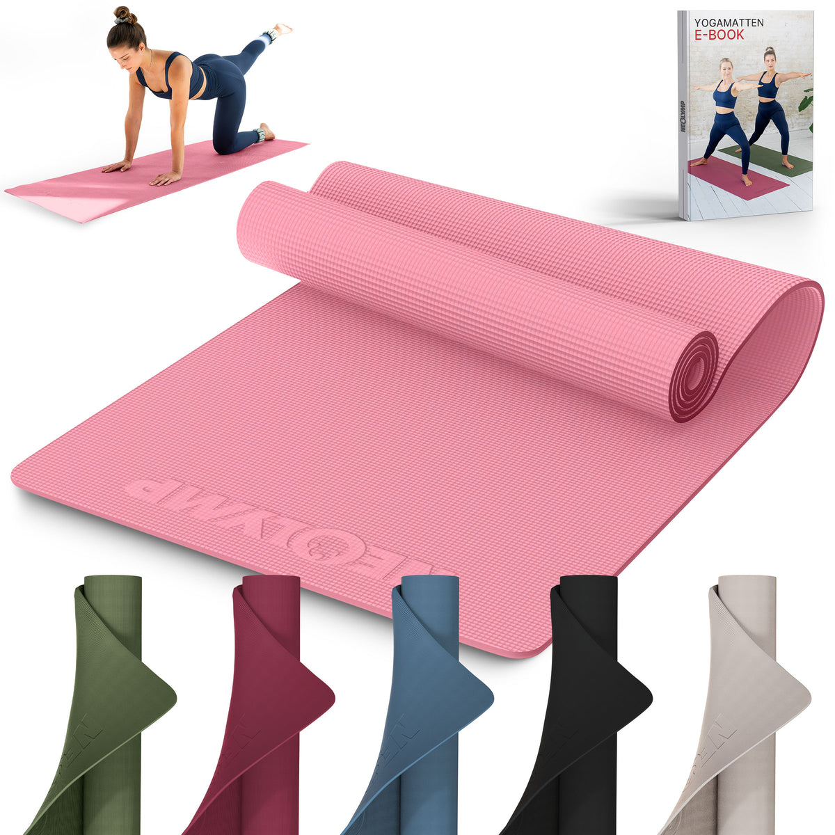 Yogamatte – ideal für Yoga, Pilates & Gymnastik - Altrosa - Yogamatten von NEOLYMP | Fitnessequipment und Sportartikel
