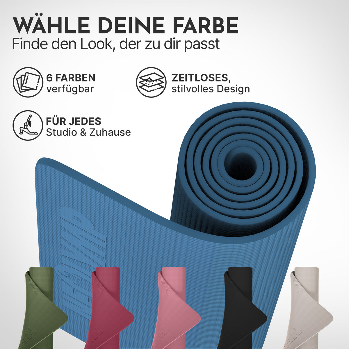 Yogamatte – ideal für Yoga, Pilates & Gymnastik - Indigoblau - Yogamatten von NEOLYMP | Fitnessequipment und Sportartikel