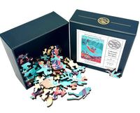 A Breath Beneath the Blue (50 Piece Mini Wooden Jigsaw Puzzle) - Nautilus Puzzles - Wooden Jigsaw Puzzles For Adults