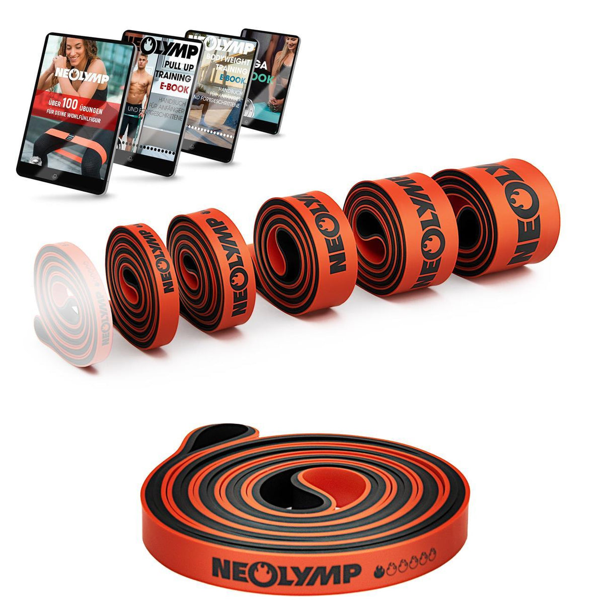 Heavy Resistance Bands aus Latex - Resistance Band sehr leicht - B-Ware von NEOLYMP | Fitnessequipment und Sportartikel