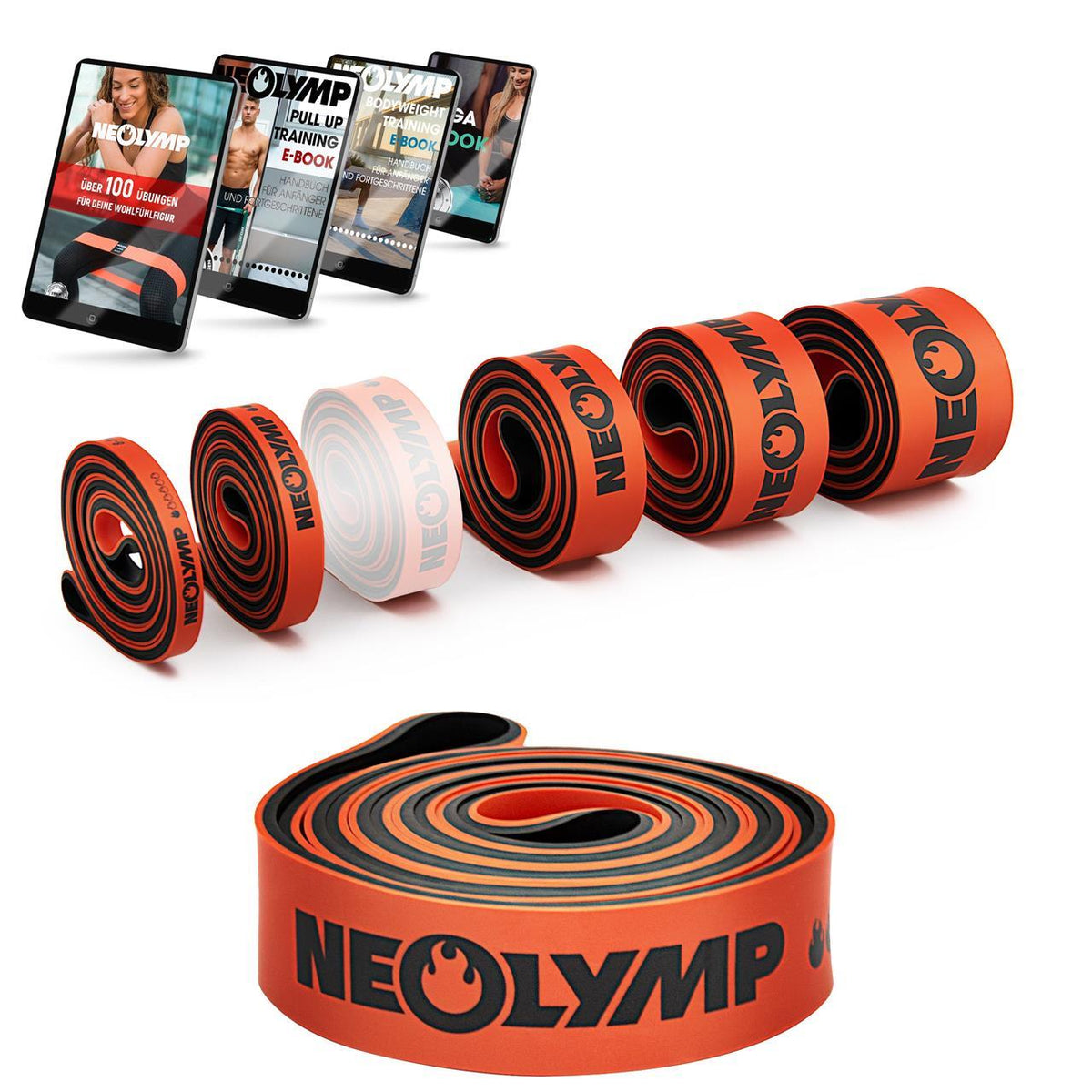 Heavy Resistance Bands, Widerstandsbänder aus Latex | B-Ware - Stufe 3 | 18–36 KG - Outlet von NEOLYMP