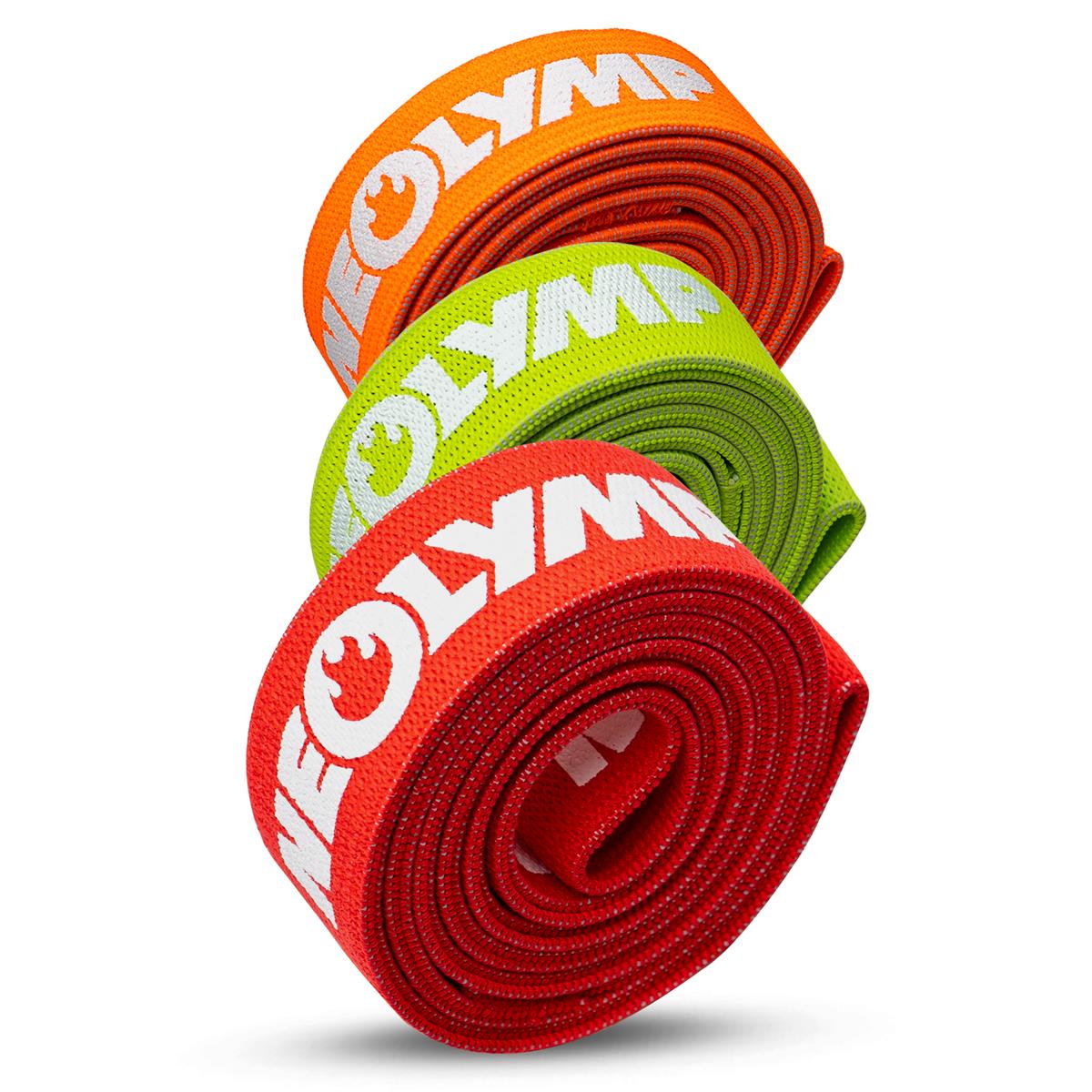Fitnessbänder lang aus Stoff – 3er Set Neon Edition (B‑Ware) - - Outlet von NEOLYMP | Fitnessequipment und Sportartikel