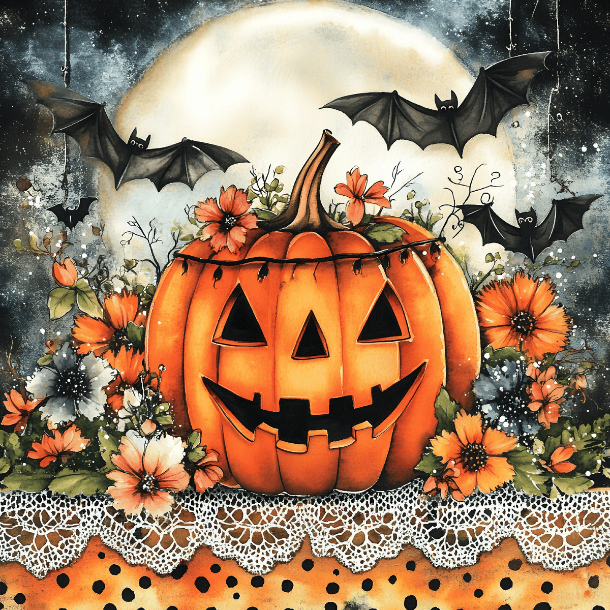 Bats & Blooms (50 Piece Mini Halloween Wooden Jigsaw Puzzle) - Nautilus Puzzles - Wooden Jigsaw Puzzles For Adults