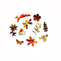 Birth Flowers Mini Puzzle Collection - Set of 12 - Nautilus Puzzles - Wooden Jigsaw Puzzles For Adults