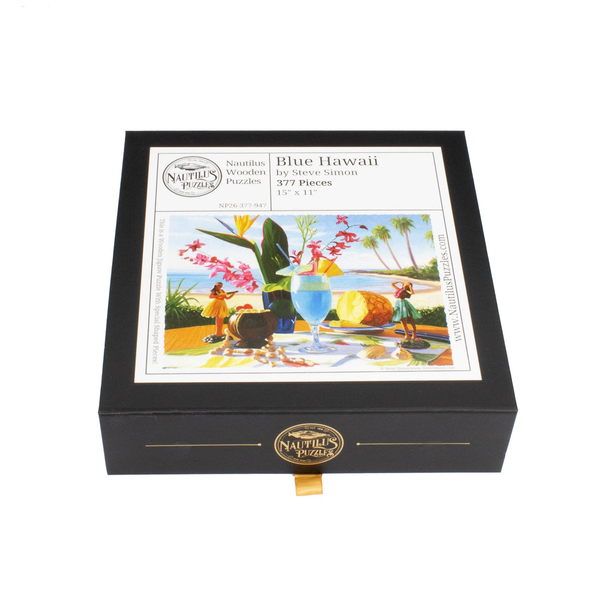 Blue Hawaii (377 Piece Wooden Jigsaw Puzzle) - Nautilus Puzzles - Wooden Jigsaw Puzzles For Adults