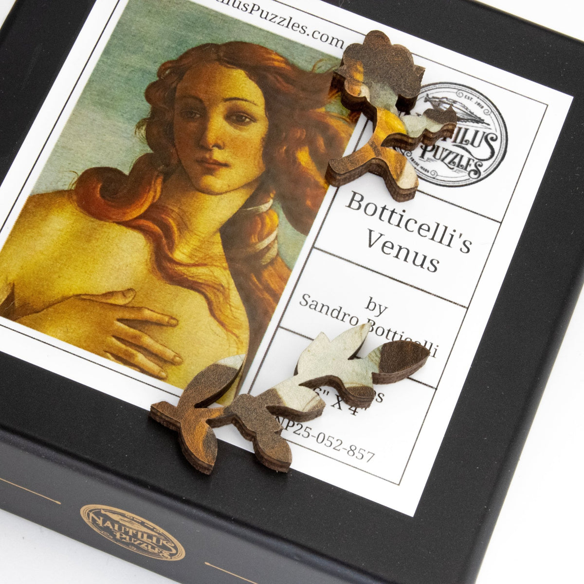 Botticelli's Venus by Sandro Botticelli (52 Piece Mini Wooden Jigsaw Puzzle) - Nautilus Puzzles - Wooden Jigsaw Puzzles For Adults