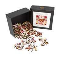 Butterfly in Blush - 51 Piece Mini Wooden Jigsaw Puzzle - Nautilus Puzzles - Wooden Jigsaw Puzzles For Adults