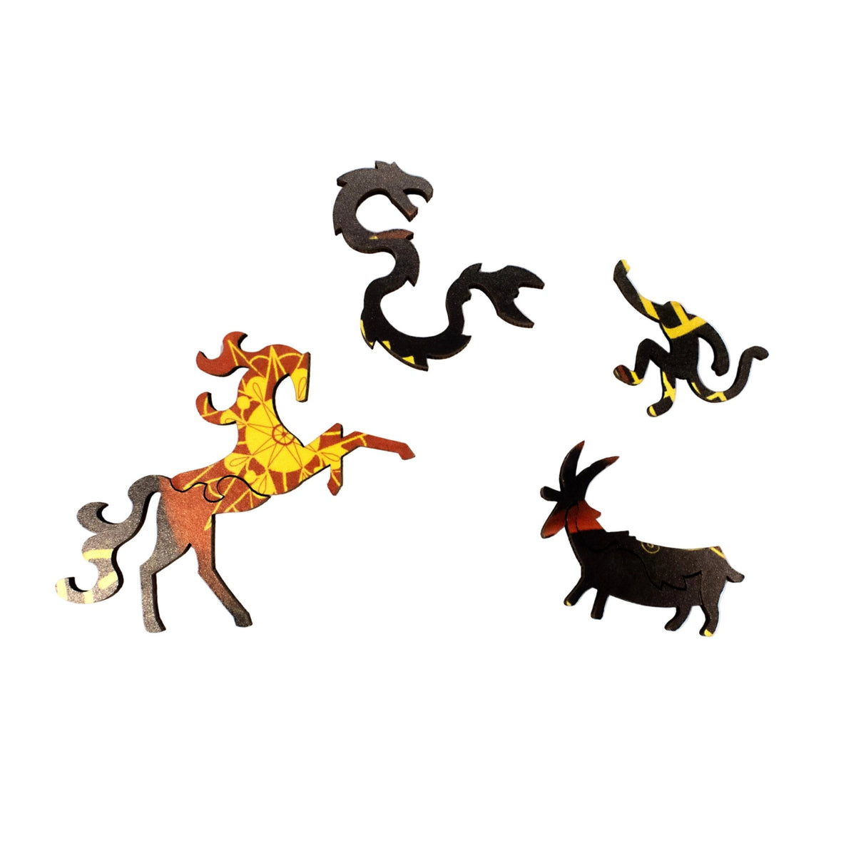 Chinese Zodiac: Horse (50 Piece MINI Wooden Jigsaw Puzzle) - Nautilus Puzzles - Wooden Jigsaw Puzzles For Adults