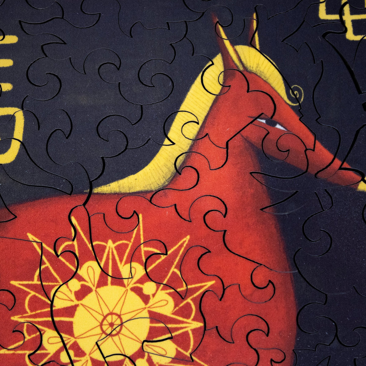 Chinese Zodiac: Horse (50 Piece MINI Wooden Jigsaw Puzzle) - Nautilus Puzzles - Wooden Jigsaw Puzzles For Adults