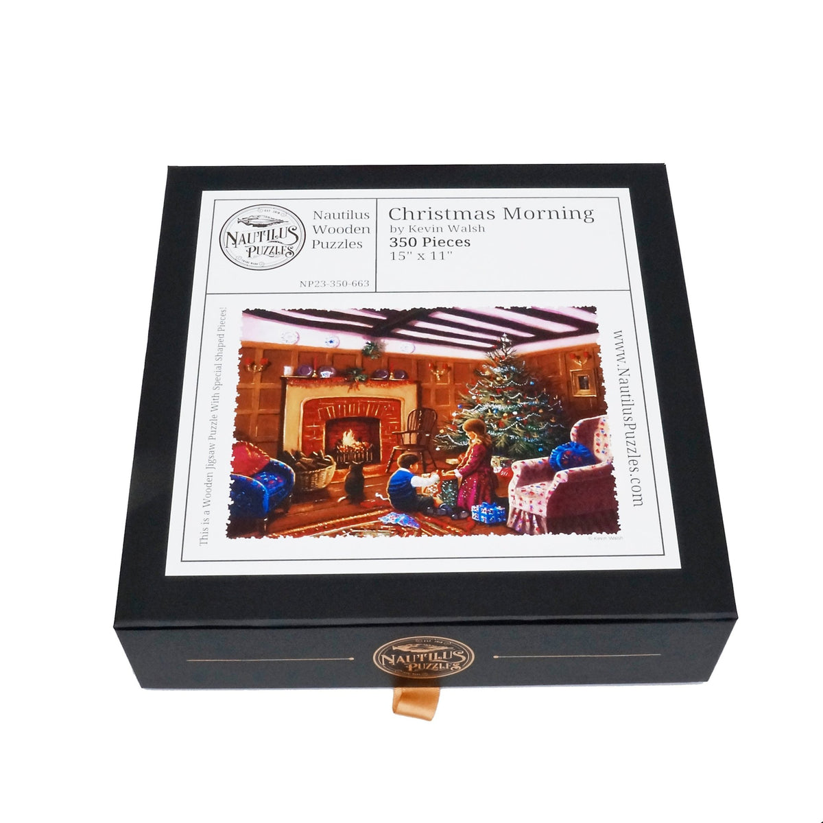 Christmas Morning (350 Pieces) Christmas Wooden Puzzle - Nautilus Puzzles - Wooden Jigsaw Puzzles For Adults
