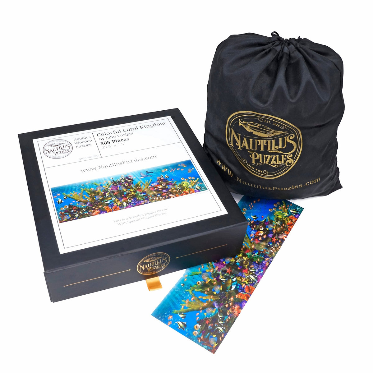 Colorful Coral Kingdom (505 Piece Wooden Jigsaw Puzzle) - Nautilus Puzzles - Wooden Jigsaw Puzzles For Adults