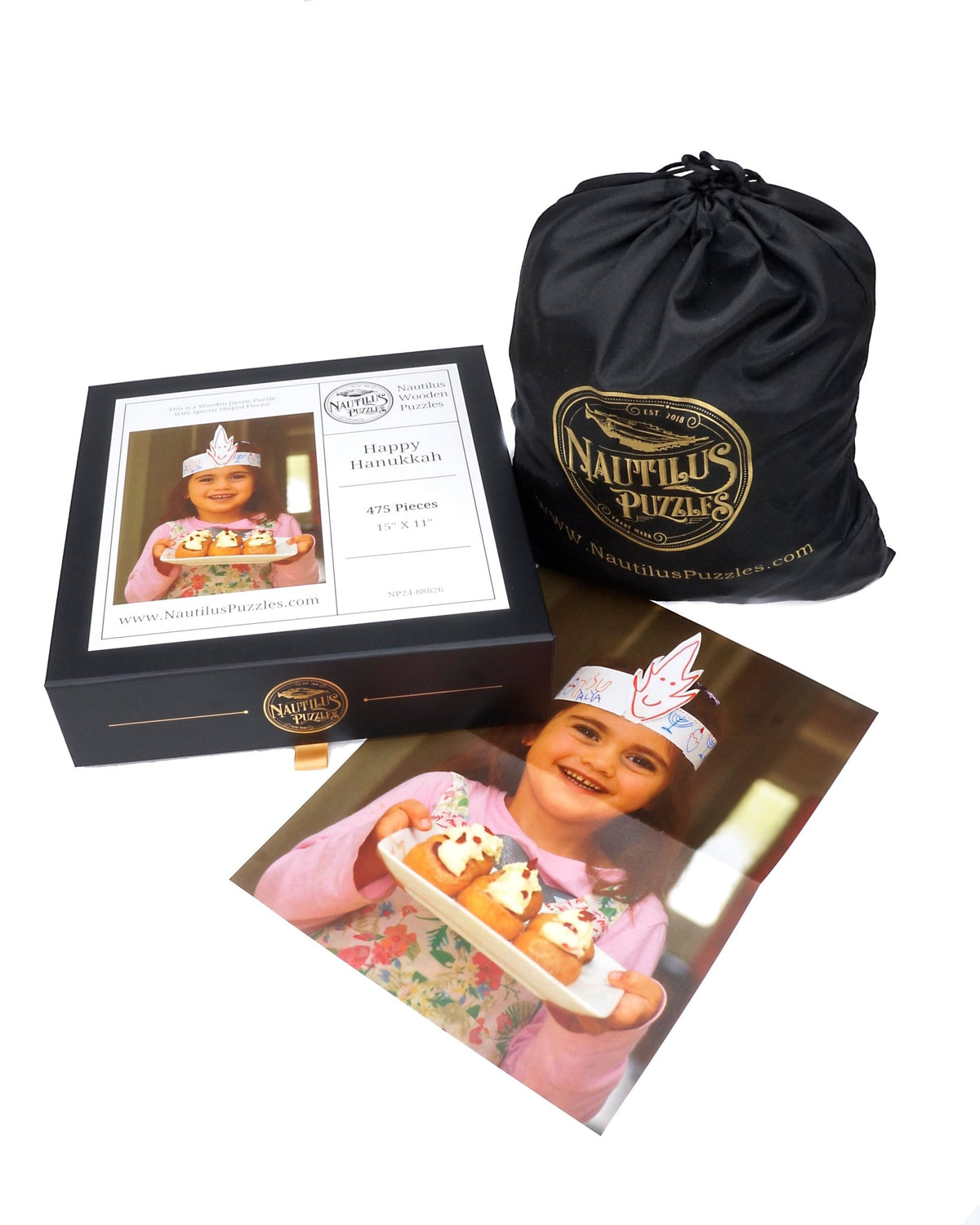 Custom Puzzle - Happy Hanukkah - Nautilus Puzzles - Wooden Jigsaw Puzzles For Adults