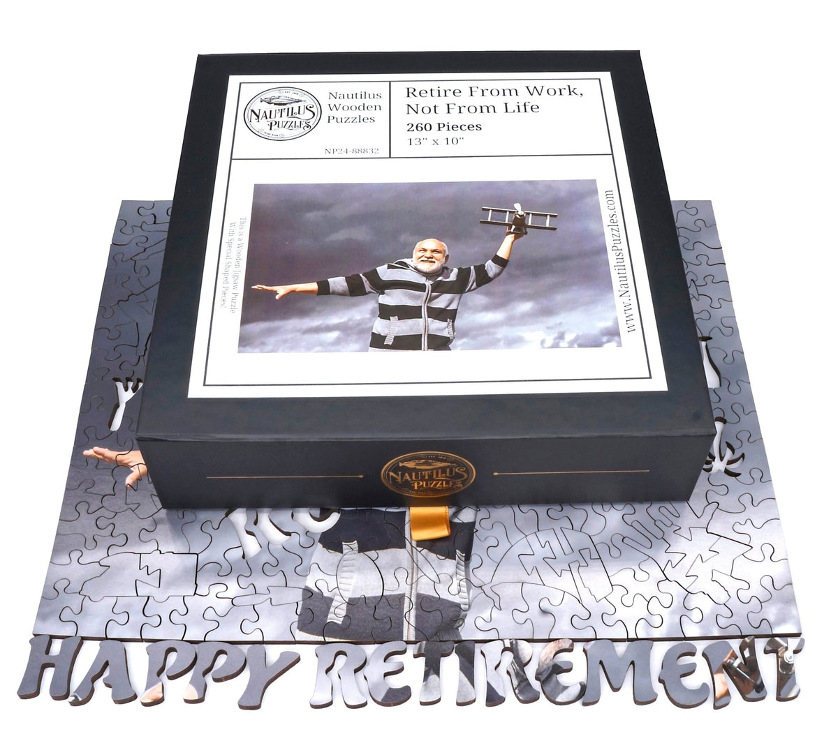 Custom Puzzle - Happy Retirement - Nautilus Puzzles - Wooden Jigsaw Puzzles For Adults