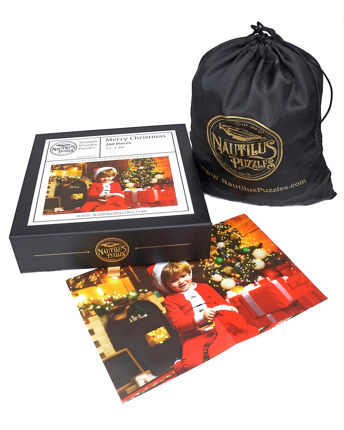 Custom Puzzle - Merry Christmas - Nautilus Puzzles - Wooden Jigsaw Puzzles For Adults