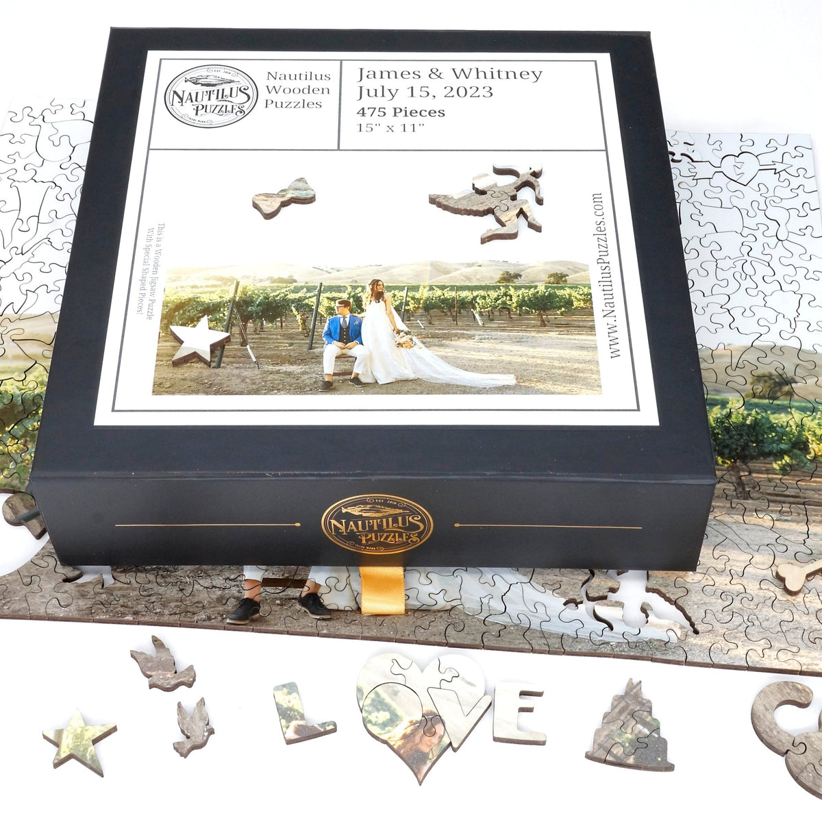 Custom Puzzle - Your Wedding Day - Nautilus Puzzles - Wooden Jigsaw Puzzles For Adults