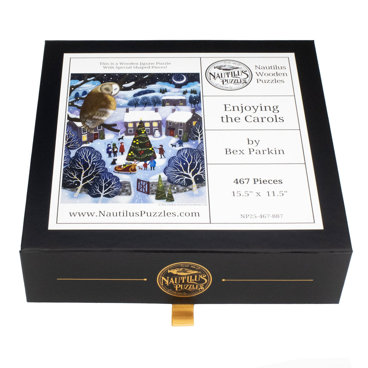 Enjoying the Carols (467 Piece Wooden Jigsaw Puzzle) - Nautilus Puzzles - Wooden Jigsaw Puzzles For Adults
