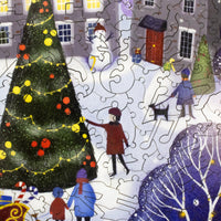 Enjoying the Carols (467 Piece Wooden Jigsaw Puzzle) - Nautilus Puzzles - Wooden Jigsaw Puzzles For Adults