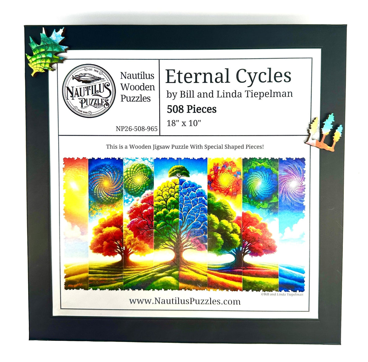 Eternal Cycles (508 Piece Wooden Jigsaw Puzzle) - Nautilus Puzzles - Wooden Jigsaw Puzzles For Adults