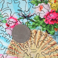 Floral Fan with Dragonflies - 54 Piece Shaped Mini Wooden Jigsaw Puzzle - Nautilus Puzzles - Wooden Jigsaw Puzzles For Adults
