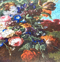 Floral Still Life With Birds (504 Piece Wooden Jigsaw Puzzle) - Nautilus Puzzles - Wooden Jigsaw Puzzles For Adults
