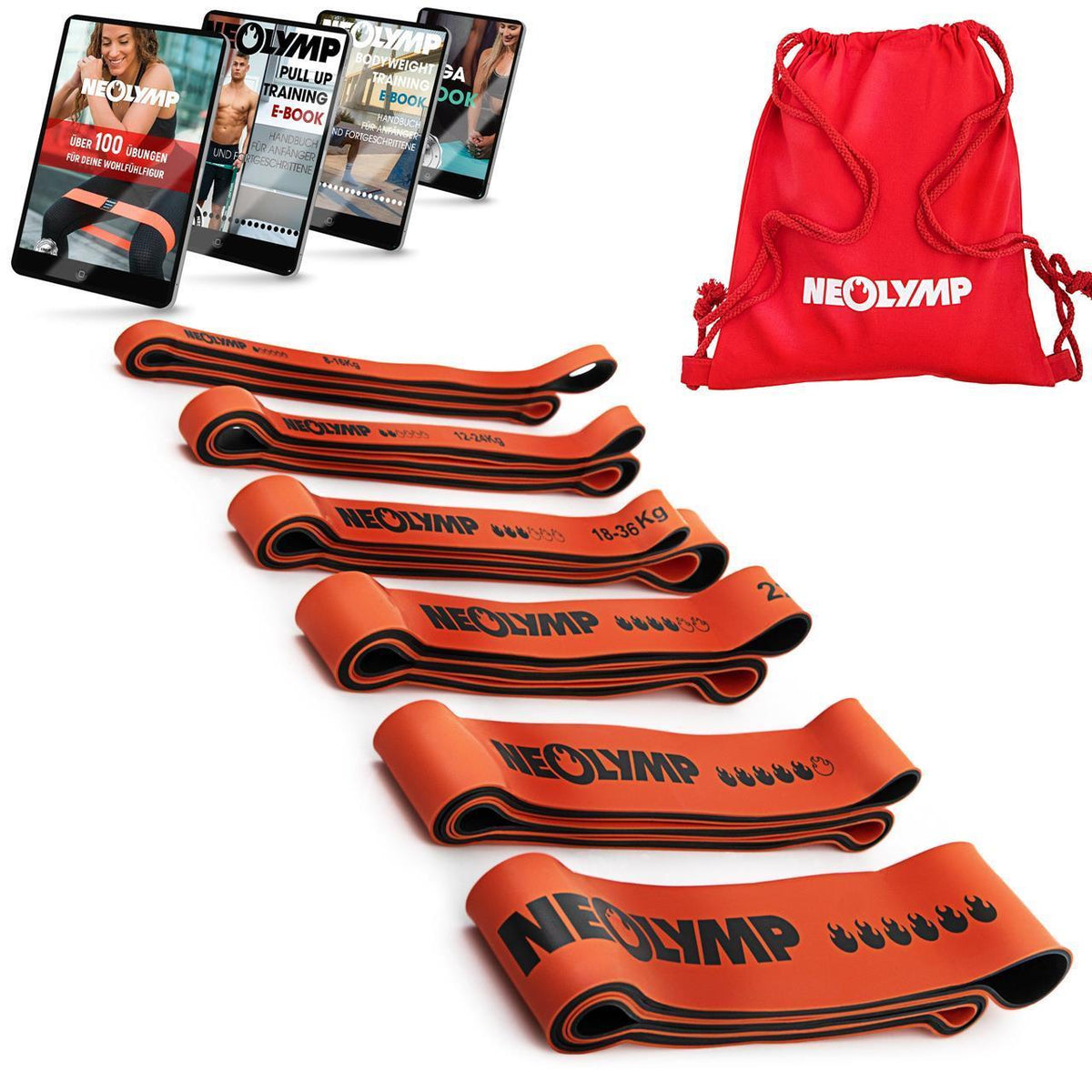 Heavy Resistance Bands, Widerstandsbänder aus Latex | B-Ware - - Outlet von NEOLYMP