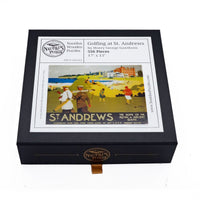 Golfing At St. Andrews (556 Piece Wooden Jigsaw Puzzle) - Nautilus Puzzles - Wooden Jigsaw Puzzles For Adults