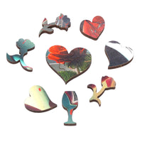 Heart of Glass (50 Piece Mini Wooden Jigsaw Puzzle) - Nautilus Puzzles - Wooden Jigsaw Puzzles For Adults