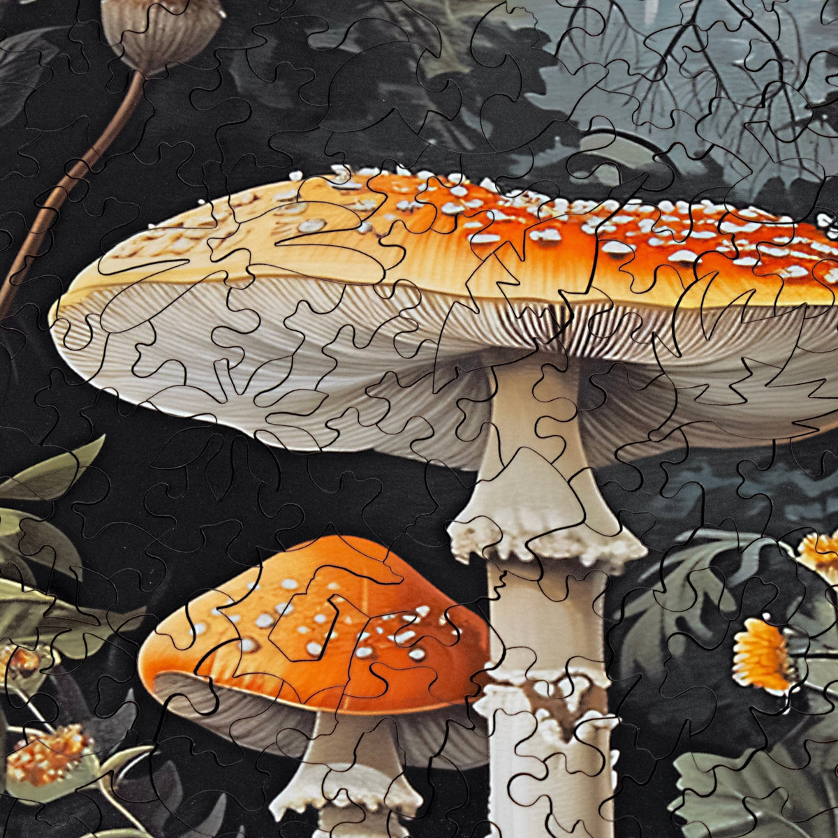 In the Mushroom Forest (475 Piece Wooden Jigsaw Puzzle) - Nautilus Puzzles - Wooden Jigsaw Puzzles For Adults