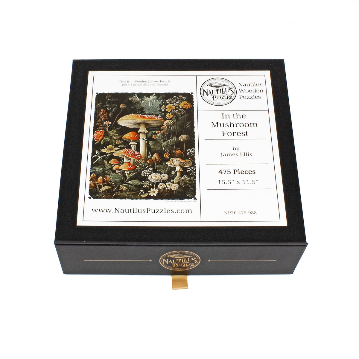 In the Mushroom Forest (475 Piece Wooden Jigsaw Puzzle) - Nautilus Puzzles - Wooden Jigsaw Puzzles For Adults