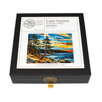 Lake Sunset (452 Piece Wooden Jigsaw Puzzle) - Nautilus Puzzles - Wooden Jigsaw Puzzles For Adults