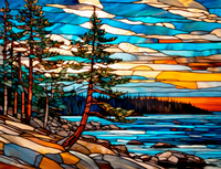 Lake Sunset (452 Piece Wooden Jigsaw Puzzle) - Nautilus Puzzles - Wooden Jigsaw Puzzles For Adults