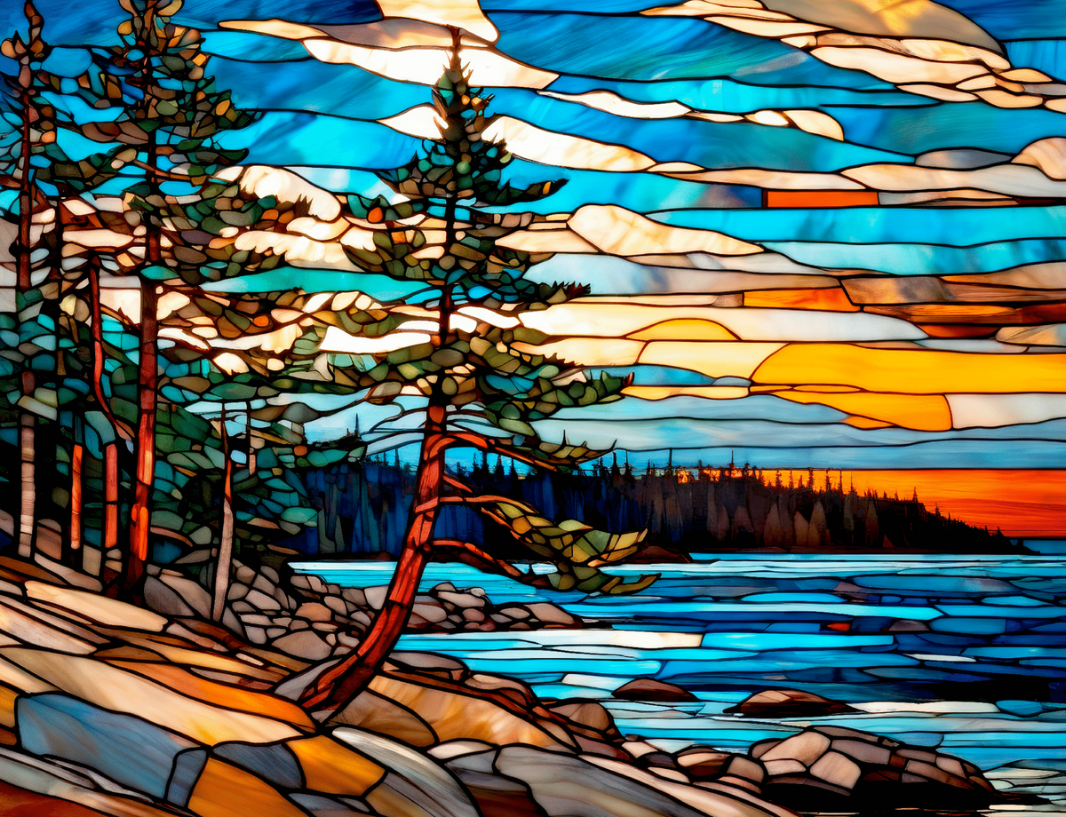 Lake Sunset (452 Piece Wooden Jigsaw Puzzle) - Nautilus Puzzles - Wooden Jigsaw Puzzles For Adults