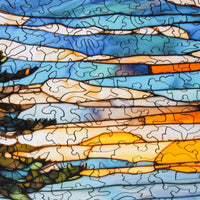 Lake Sunset (452 Piece Wooden Jigsaw Puzzle) - Nautilus Puzzles - Wooden Jigsaw Puzzles For Adults