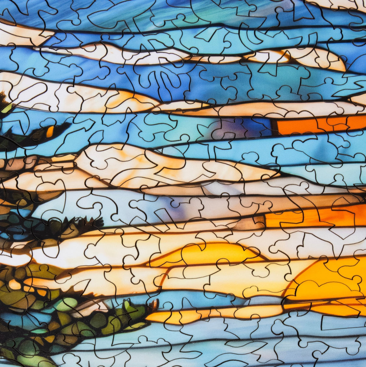 Lake Sunset (452 Piece Wooden Jigsaw Puzzle) - Nautilus Puzzles - Wooden Jigsaw Puzzles For Adults
