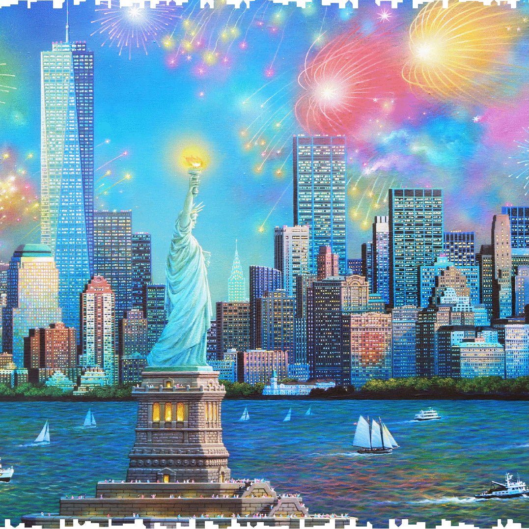 Manhattan Celebration (654 Piece Wooden Jigsaw Puzzle) - Nautilus Puzzles - Wooden Jigsaw Puzzles For Adults