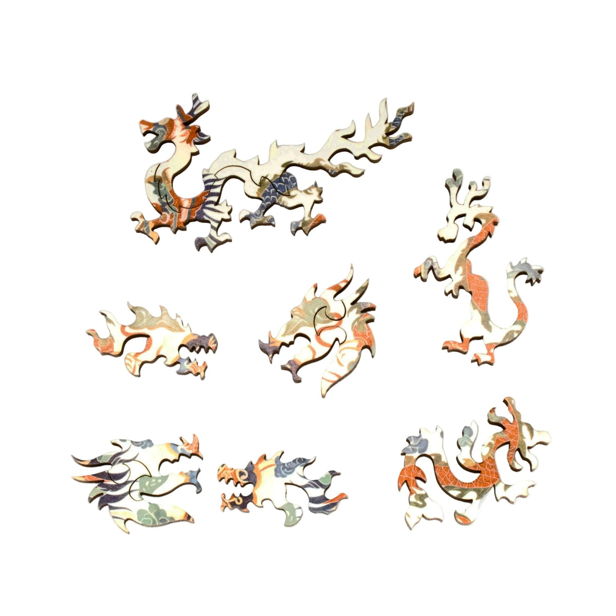 MINI Dragon Puzzle Set - Nautilus Puzzles - Wooden Jigsaw Puzzles For Adults