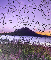 Mini Puzzle | Lavender Lane to the Lake | 69 Pieces - Nautilus Puzzles - Wooden Jigsaw Puzzles For Adults