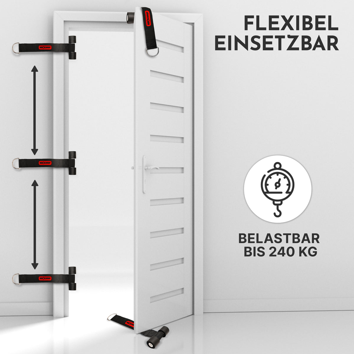 Premium Türanker - Für Widerstandsbänder, hochbelastbar - - Zubehör von NEOLYMP | Fitnessequipment und Sportartikel