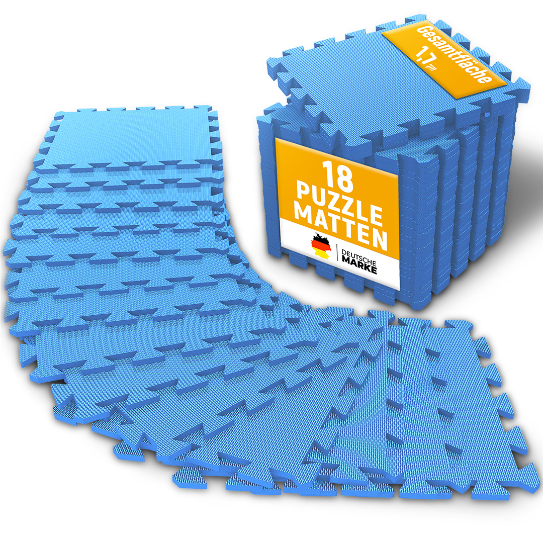 Puzzlematten aus Schaumstoff (Sportsboden, Fitnessunterlage) – Blau (B‑Ware) - - Outlet von NEOLYMP | Fitnessequipment und Sportartikel