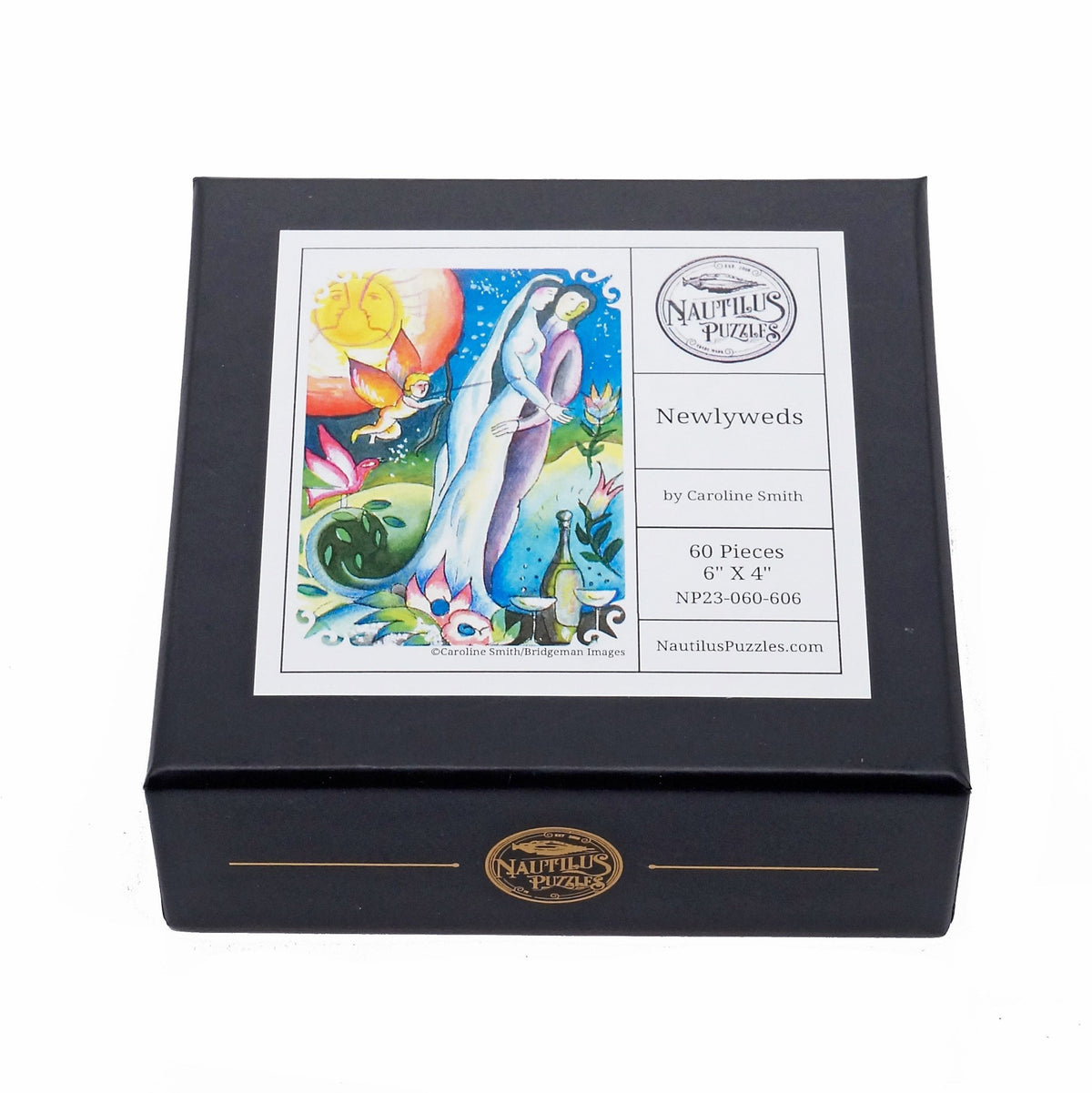 Newlyweds (60 Piece Mini Wooden Jigsaw Puzzle) - Nautilus Puzzles - Wooden Jigsaw Puzzles For Adults