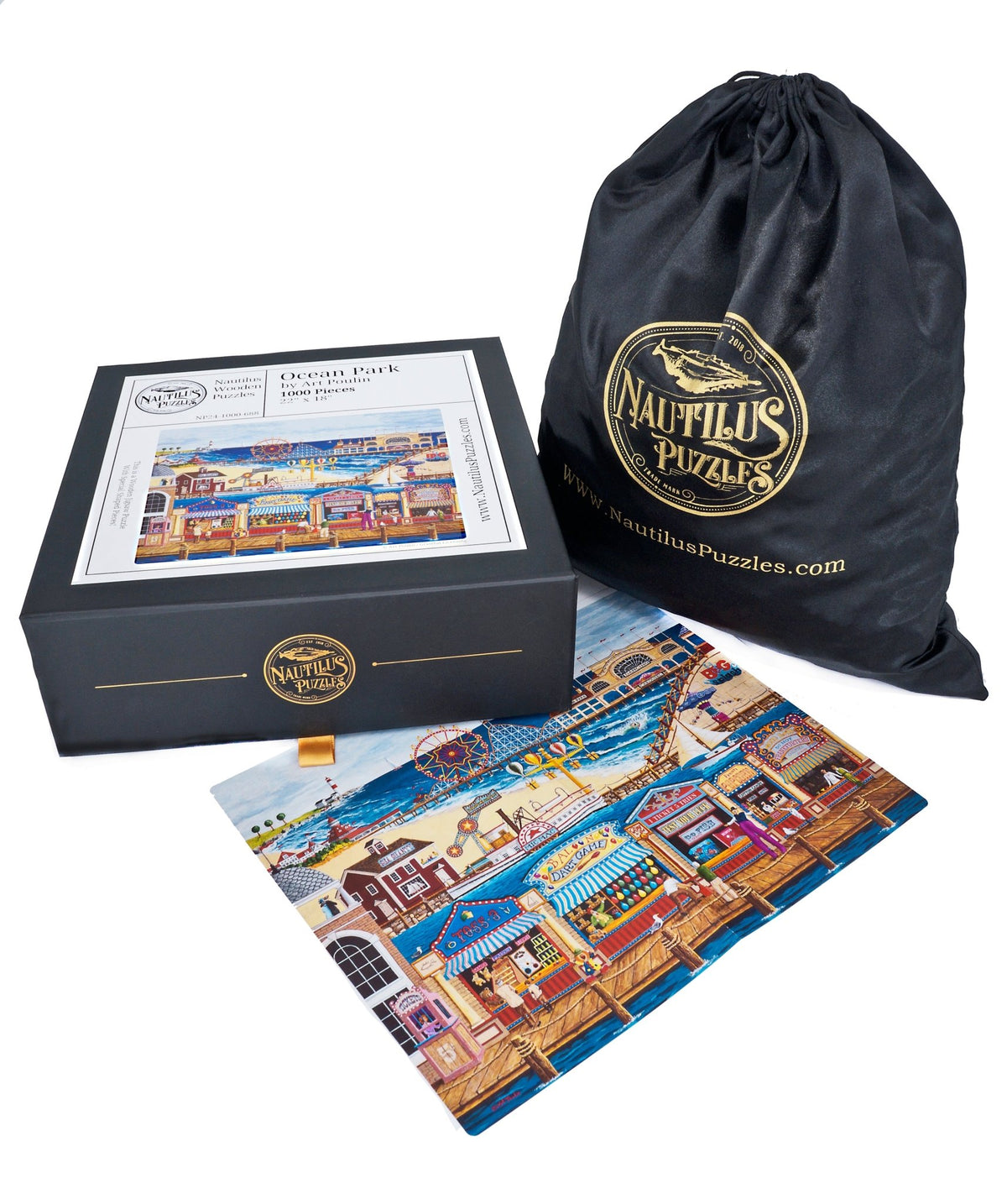 Ocean Park | 1000 Piece Puzzles - Nautilus Puzzles - Wooden Jigsaw Puzzles For Adults