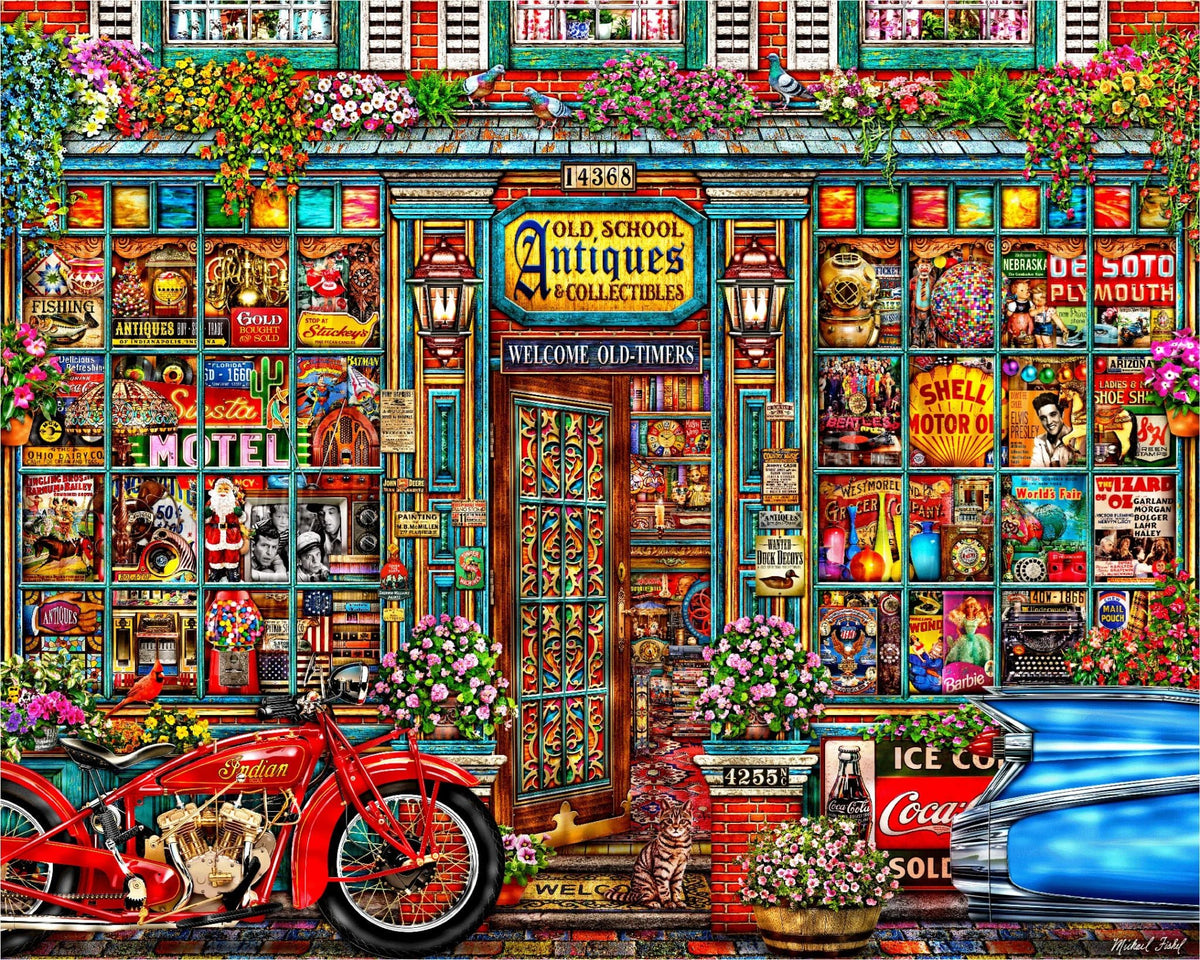 Old School Antiques | 1006 Piece Puzzles - Nautilus Puzzles - Wooden Jigsaw Puzzles For Adults